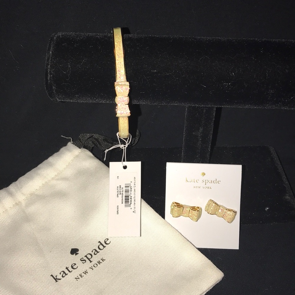 Kate spade bow tie bracelet and earrings